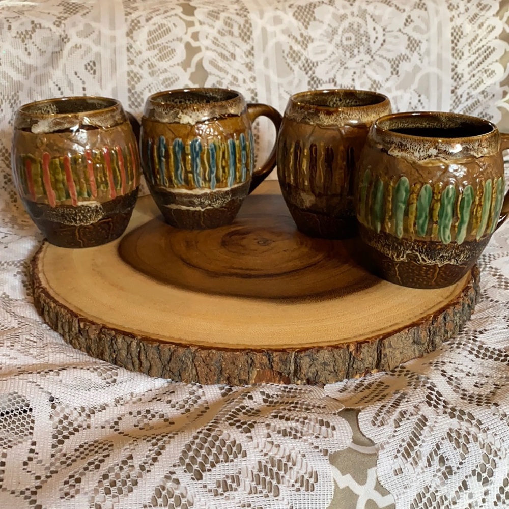 Set of 4 Vintage McIntosh barrel inspired mugs